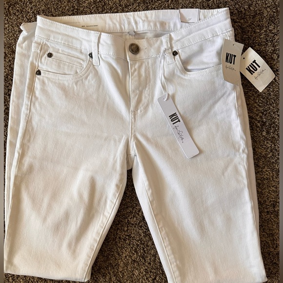 New with Tags Kut from the Kloth size 2 white denim Mia Toothpick Skinny - Picture 3 of 16